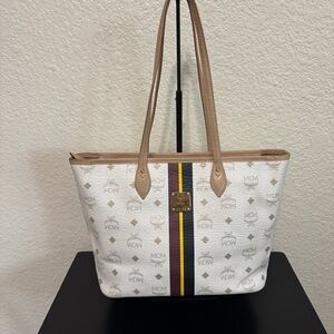 MCM White Tote Bag